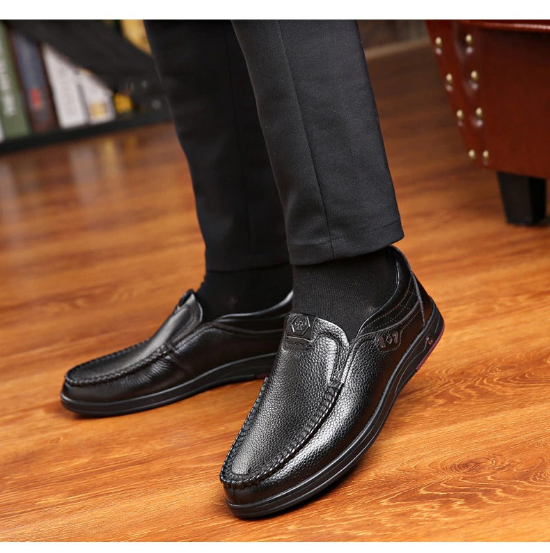 Sapato de Couro Legítimo Masculino Antiderrapante - Elite Sole X
