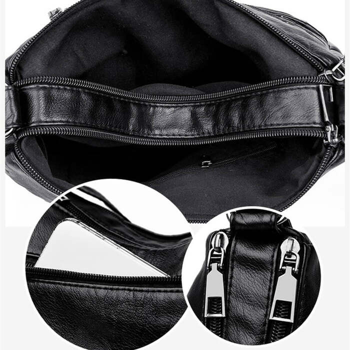 Bolsa Feminina de Couro Legítimo Transversal - Letícia