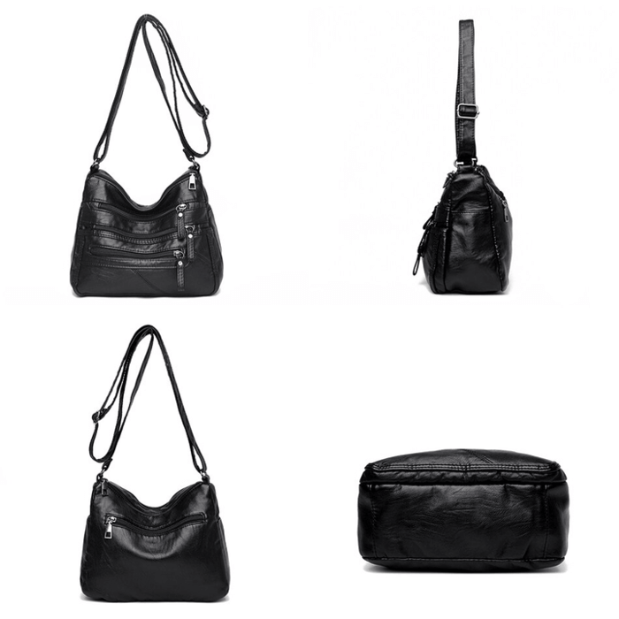 Bolsa Feminina de Couro Legítimo Transversal - Letícia