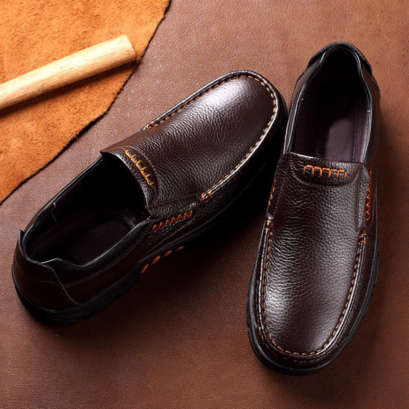 Sapato Masculino Casual Slip On de Couro Legítimo - Active Comfort
