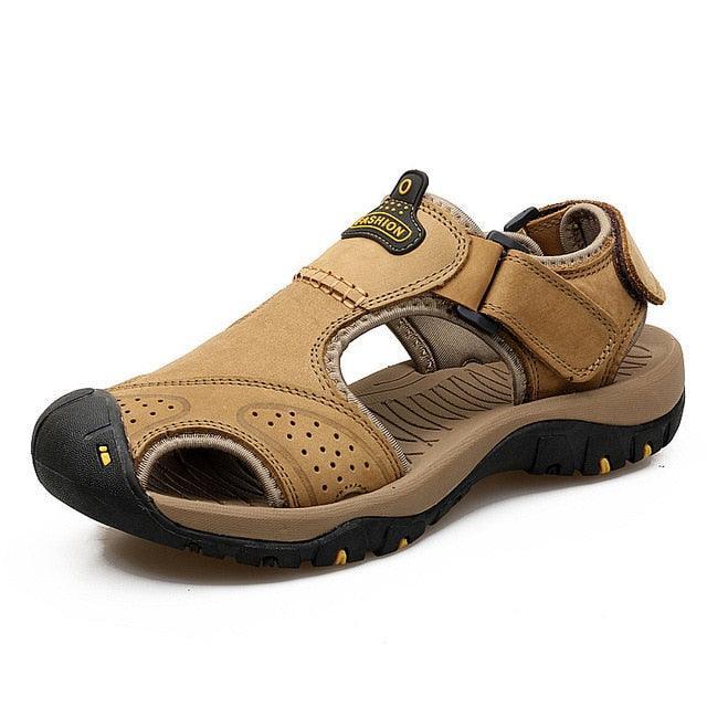 Sandália de Couro Legítimo Masculina Confortável e Elegante - Couro Craft