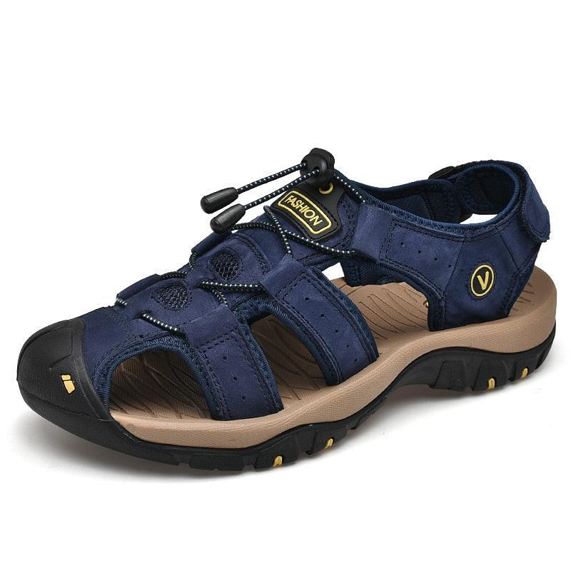 Sandália de Couro Legítimo Masculina Confortável e Elegante - Couro Craft