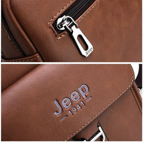 Bolsa Masculina de Couro Jeep Transversal Impermeável - Slim Bag