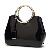 Bolsa De Couro Legítimo Feminina Envernizada - Luxeverse