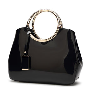 Bolsa De Couro Legítimo Feminina Envernizada - Luxeverse