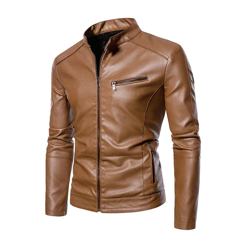 Jaqueta Masculina de Inverno em Couro Legítimo - Banger