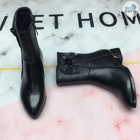 Bota Feminina Cano Médio de Couro Legítimo - Estilo Glacial
