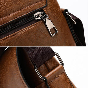Bolsa Masculina de Couro Jeep Transversal Impermeável - Shoulder Bag