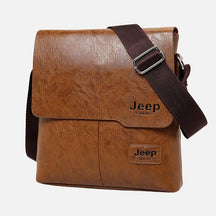 Bolsa JEEP Transversal Masculina de Couro Legítimo Impermeável - Pocket Bag