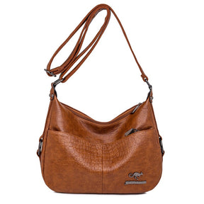 Bolsa De Couro Legítimo Feminina Crossbody  - Virtua