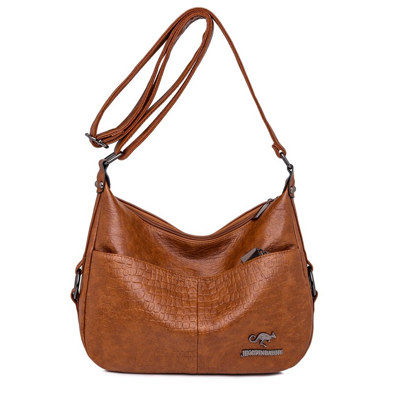 Bolsa De Couro Legítimo Feminina Crossbody  - Virtua