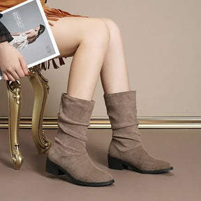 Bota Feminina de Inverno em Couro Legítimo - Icarus