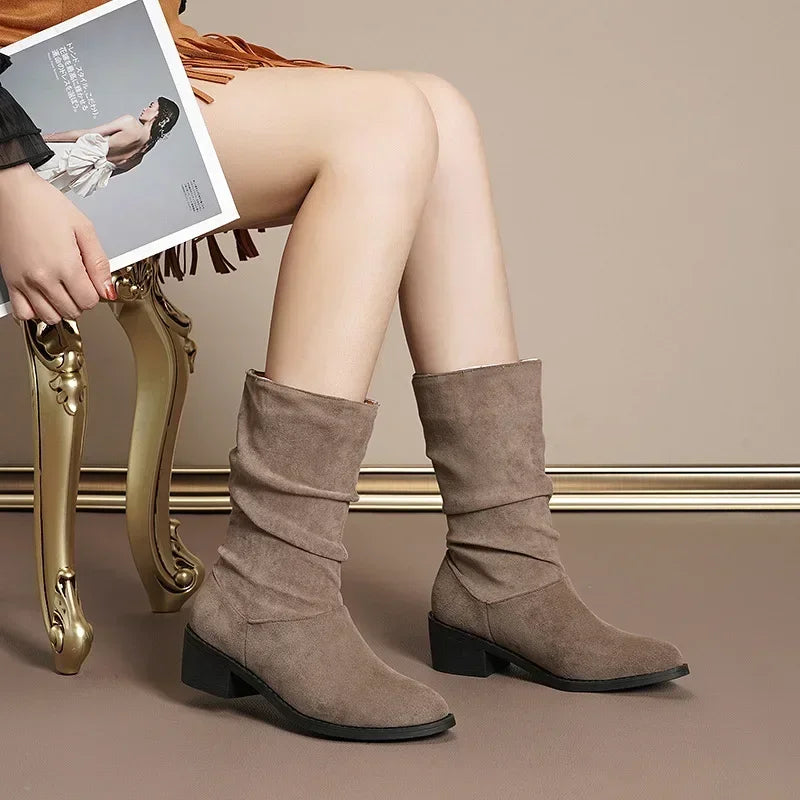 Bota Feminina de Inverno em Couro Legítimo - Icarus