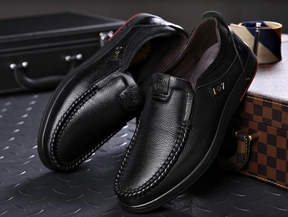 Sapato masculino casual de couro