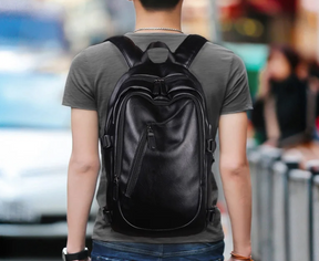 Mochila Masculina para Notebook em Couro - Leather Tech