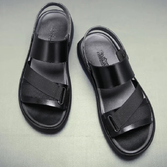 Sandália Masculina em Couro Legítimo - Glitth