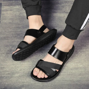 Sandália Masculina em Couro Legítimo - Glitth