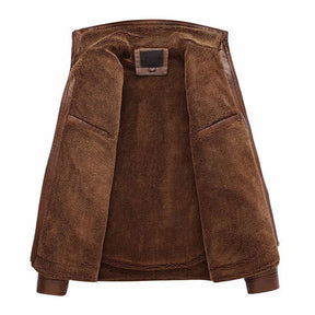 Jaqueta Masculina de Inverno em Couro Legítimo - Coldest