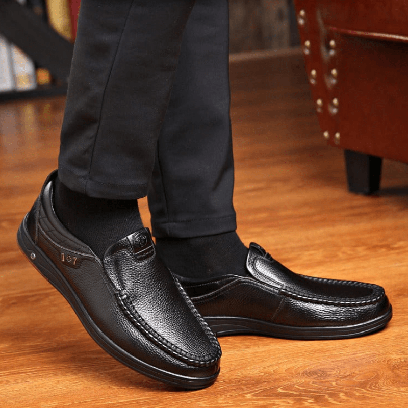Sapato de Couro Legítimo Masculino Antiderrapante - Elite Sole X