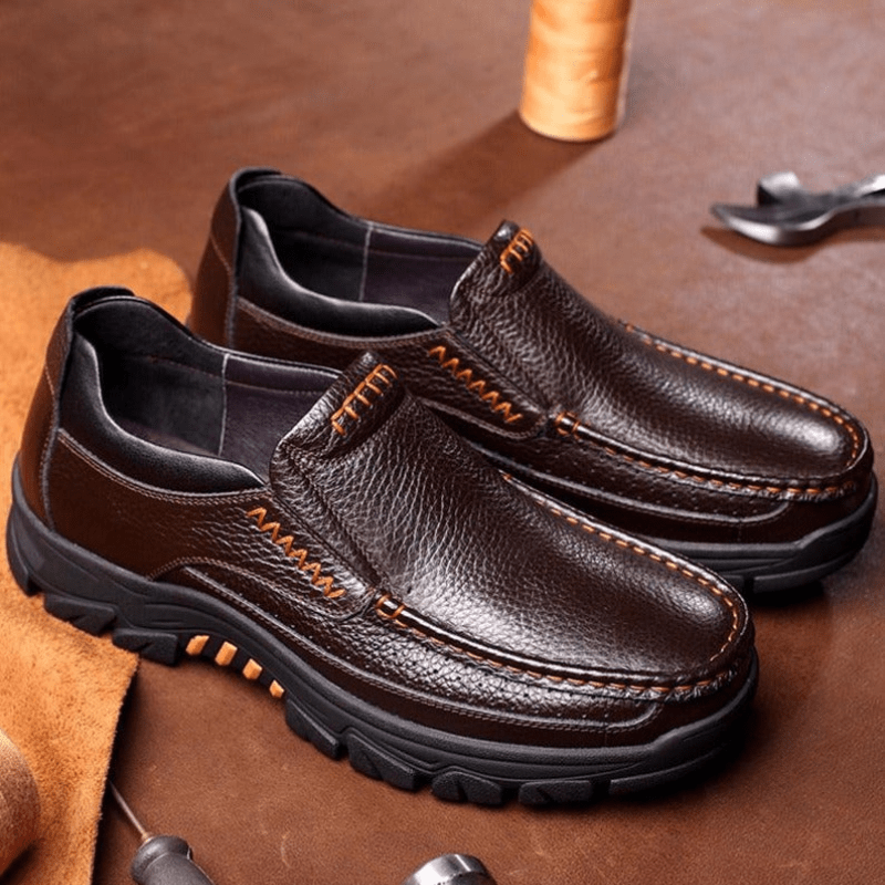 Sapato Masculino Casual Slip On de Couro Legítimo - Active Comfort