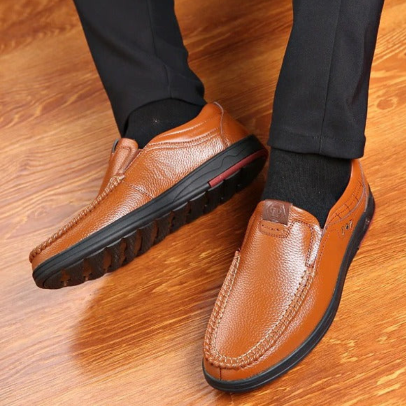 Sapato de Couro Legítimo Masculino Antiderrapante - Elite Sole X