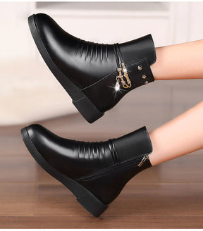 Bota Feminina de Couro Legítimo Cano Alto- High Sensuality