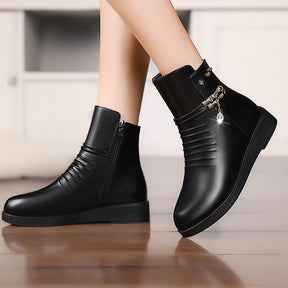 Bota Feminina de Couro Legítimo Cano Alto- High Sensuality