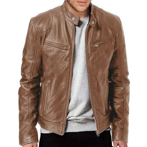 Jaqueta Masculina de Inverno em Couro Legítimo - Toppest