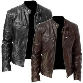 Jaqueta Masculina de Inverno em Couro Legítimo - Toppest