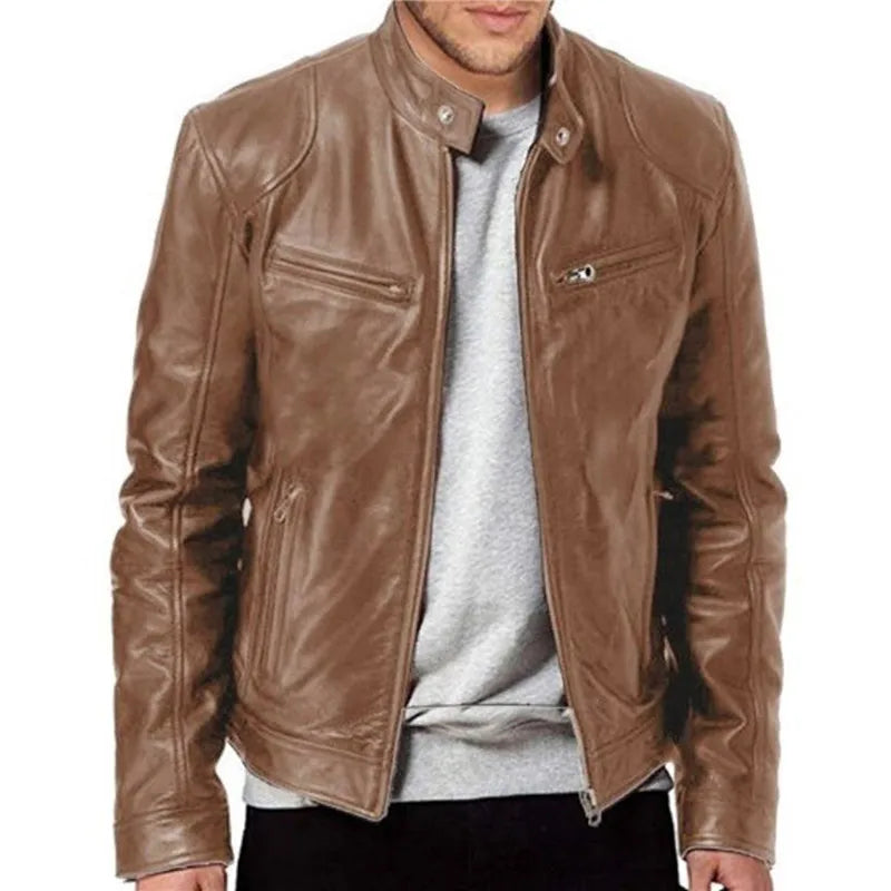 Jaqueta Masculina de Inverno em Couro Legítimo - Toppest