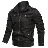 Jaqueta Masculina de Inverno em Couro Legítimo - Rocky