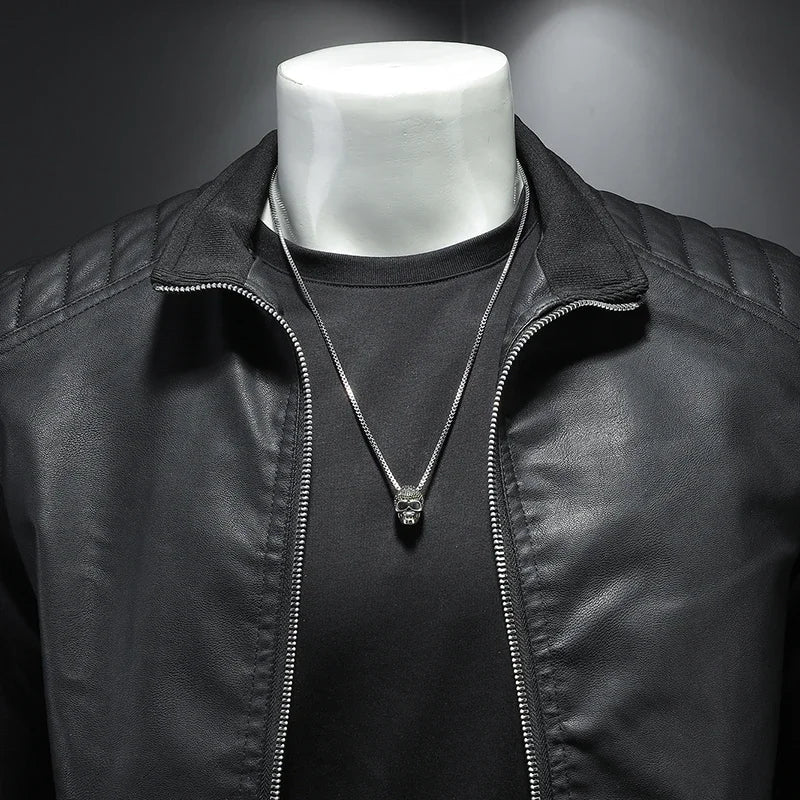 Jaqueta Masculina de Inverno em Couro Legítimo - Donk