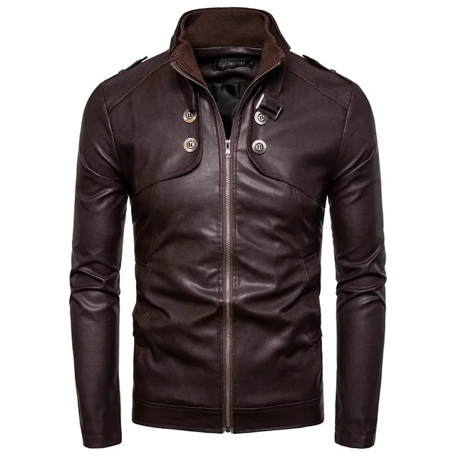 Jaqueta Masculina de Inverno em Couro Legítimo - Valt