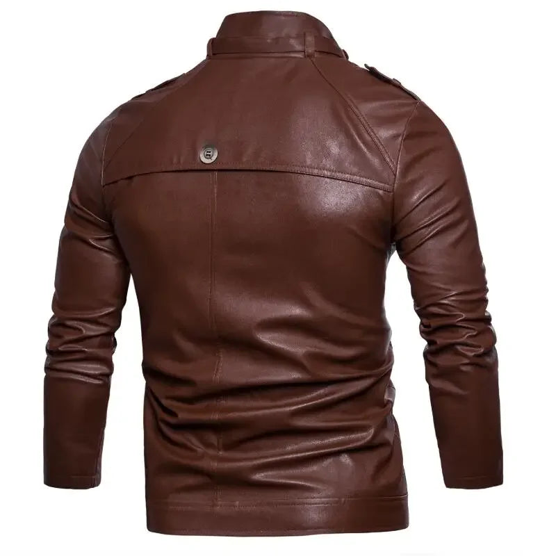 Jaqueta Masculina de Inverno em Couro Legítimo - Valt