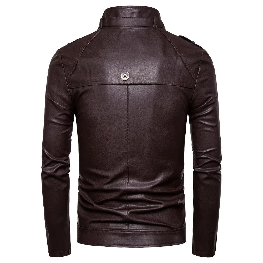 Jaqueta Masculina de Inverno em Couro Legítimo - Valt