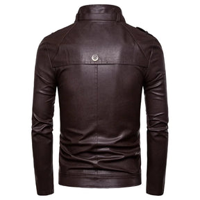 Jaqueta Masculina de Inverno em Couro Legítimo - Valt