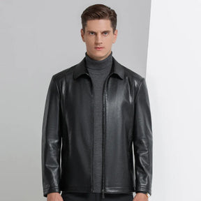 Jaqueta Masculina de Inverno em Couro Legítimo - Everest