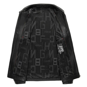 Jaqueta Masculina de Inverno em Couro Legítimo - Everest