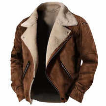 Jaqueta Masculina de Inverno em Couro Legítimo - Stronger