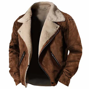 Jaqueta Masculina de Inverno em Couro Legítimo - Stronger