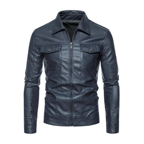 Jaqueta Masculina de Inverno em Couro Legítimo - Journey