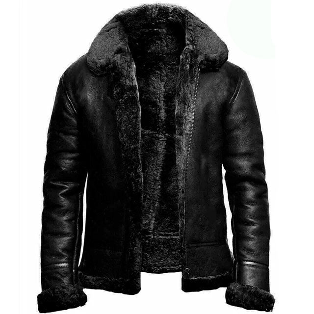Jaqueta Masculina de Inverno em Couro Legítimo - Magno