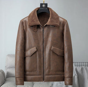 Jaqueta Masculina de Inverno em Couro Legítimo - Tempest