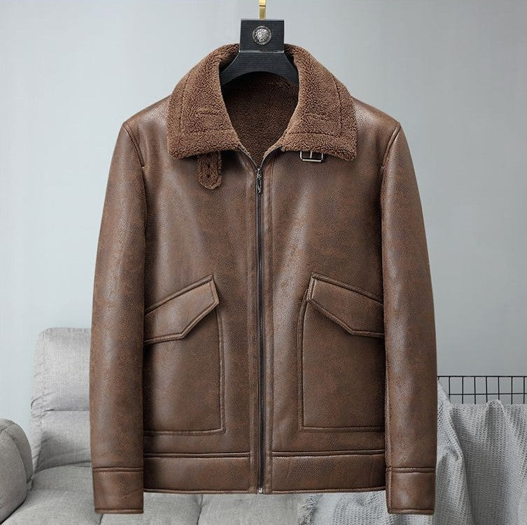 Jaqueta Masculina de Inverno em Couro Legítimo - Tempest