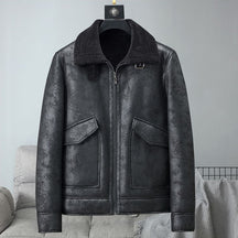 Jaqueta Masculina de Inverno em Couro Legítimo - Tempest