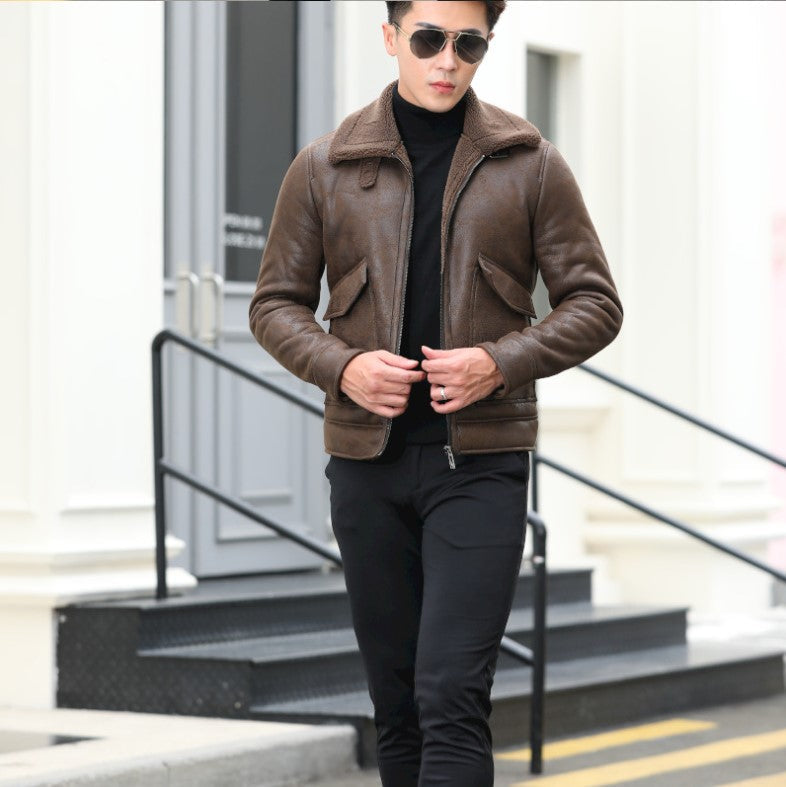 Jaqueta Masculina de Inverno em Couro Legítimo - Tempest