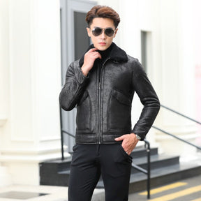 Jaqueta Masculina de Inverno em Couro Legítimo - Tempest