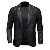Jaqueta Masculina de Inverno em Couro Legítimo - Raven