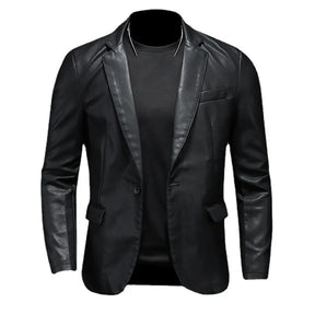 Jaqueta Masculina de Inverno em Couro Legítimo - Raven