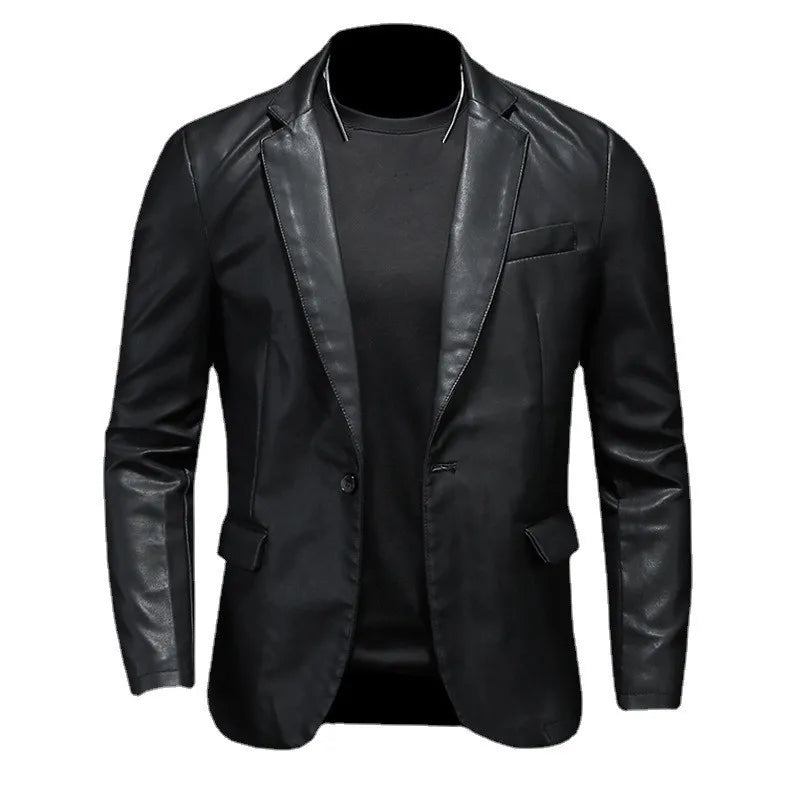 Jaqueta Masculina de Inverno em Couro Legítimo - Raven